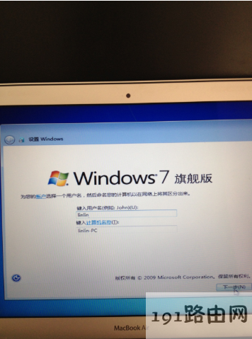 macbook air装win7