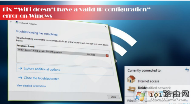Wi-Fi错误“WiFi没有有效的IP配置”修复
